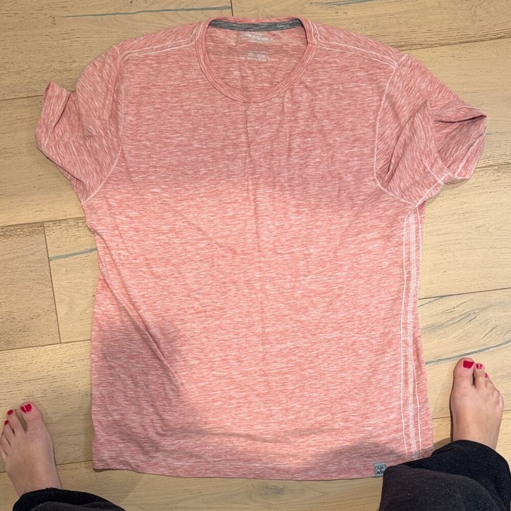 Pink Heathered T-Shirt flag and anthem large men’s